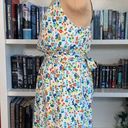 Bebop  Dress Mini White Tank Bright Floral Scoopneck Flirty Sleeveless Size Large Photo 6