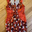 Tracy Reese retro mid-century orange circle print cap sleeve silk sheath dress -6  Gently used in very good condition.  New York size women’s 6. 100% silk. Photo 4