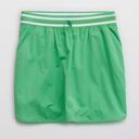 Aerie AE  Sporty Nylon Track Skirt Green Neon Stripe Athletic Exercise Small Photo 4