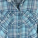 Style & Co  Plaid Button Up Long Sleeve Pearl Snap Blouse Sz XS Photo 2