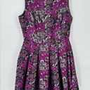 BB Dakota  Clarissa Purple Floral Print Jacquard Sleeveless Dress Sz 6 Photo 0