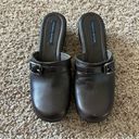 Tommy Hilfiger  Allison Brown Heeled Mule Clogs Size 9.5 Y2K Photo 1