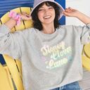 Stoney Clover Lane  x Target Grey Long Sleeve Crewneck Sweatshirt Size Medium Photo 0