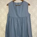 Harper  Denim Chambray Tiered Sleeveless Babydoll Dress Jumper Size M NWT Photo 8