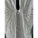 Laundry by Shelli Segal  White Silver Beads Popover Blouson Shift Dress Sz 6 NWT Photo 6