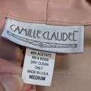 American Vintage Vintage Camille Claudel Satin Like Double Breasted Pink Blouse Jacket M Photo 3