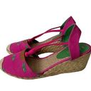 Ralph Lauren LAUREN  Cala Pink Dragonfly Espadrille Wedges Sz 9.5 Photo 0