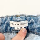 Good American  The Weekender Girlfriend Distressed Slim Jeans Light Wash Blue 4 Photo 2