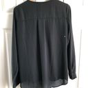 Ro & De 𝅺 Black V- neck Long Sleeve Blouse Top M Photo 1