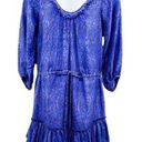 Rebecca Taylor  100% Silk Snakeskin Print Ruffle Hem Dress Size 0 Photo 0