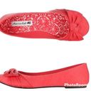 American Eagle  pink coral bow tie flats Photo 1