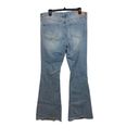 Dear John  womens 31 rosa flare light wash distressed jeans denim blue raw hem Photo 3