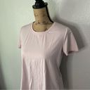 Halara  size S Pink Round Neck Short Sleeve Crisscross Split Tie Back Sports Top Photo 86