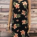 The Moon Vintage Pineapple Silk Black Hawaiian Floral Zip Sleeveless Dress Medium Photo 0