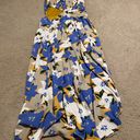 Entro Blue And Yellow Floral Maxi Dress Photo 2