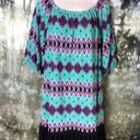 Vava by Joy Han Va va by joy Han turquoise southwestern print off the shoulder dress small Photo 0