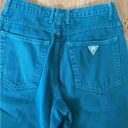 Guess by Marciano Vintage 90s Guess Shorts Size 16/28 Green Denim Green Triangle Georges Marciano Photo 5