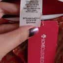 Love Culture NWT  Red Gold Foil Wrap Dress Size S Photo 2