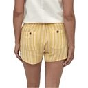 Patagonia  Women’s Garden Island Yellow Striped tie front shorts size large Photo 2