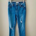 Free People Great Heights Frayed Skinny Denim Jeans Blue Sz 27 Photo 2