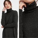 Everlane  The Cashmere Turtleneck Mini Sweater Dress Dark in Gray Donegal Size L Photo 2