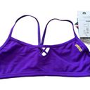 Arena  Rule Breaker Bandeau Bikini Top Size M Purple‎ Competitive Swimsuit Top Photo 1