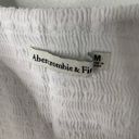 Abercrombie & Fitch Medium White Puff Short Sleeve Peplum Top Smock Back Photo 1