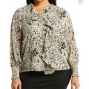 T Tahari  Women’s Plus Misa Ruffle Blouse Photo 0