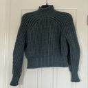 H&M dusty blue semi-cropped turtle neck sweater Photo 1