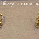 BaubleBar Minnie Mouse Disney 18K Gold Plated Sterling Silver Huggie Charm Earrings Photo 1