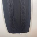 Tracy Reese  Black Lace Paneled Sleeveless Sheath Dress Mini Lined Wool Laine 8 Photo 2