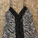 Frederick's of Hollywood  vintage zebra print lace mini slip dress Photo 3