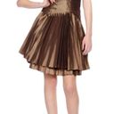 Halston Heritage  Strapless Bronze  Cocktail Dress Dress SIZE 4 Photo 1