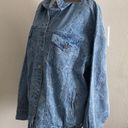 Le lis NWT Les Lis Collection Embossed Paisley Denim Trucker Jacket | Blue | Large Photo 1