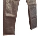 Frame  Le Sylvie Coated High Rise Slender Straight Jeans Dark Chocolate Brown 29 Photo 6