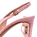 Moschino  Couture Croc Embossed Leather M Slingback Pointed Heels Pink Gold 38.5 Photo 8