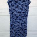 Micheal Kors Womens Dress Blue Tie Dye Faux Wrap Stretchy V Neck Size Large Photo 2