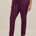 Torrid NWT Purple Pull-On Straight Stretch Poplin Mid-Rise Tie-Front Pant Photo 11