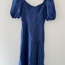 Reformation  Belgium Linen Navy Midi Dress 8 Photo 2