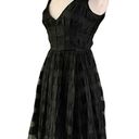 Tracy Reese  Fit and Flare Black Cocktail Dress Bubble Skirt Retro Party V-Neck 0 Photo 2