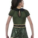 Laylas Dance Adult Medium MA L2933 Boogie Woogie Bugle Boy Costume Green Photo 2