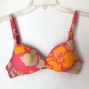 Victoria's Secret  Vintage Y2K Underwire Pink Floral Bikini Top 32A Photo 0