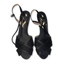 Nina  Satin Criss Cross Ankle Strap Sandals Photo 4