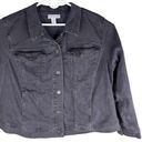 Lane Bryant  Denim Jean Jacket 28 Black Photo 5