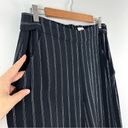 Wilfred  Aritzia Faun Pinstripe Tie Waist Wide Leg Pants Black/White Size L Photo 4