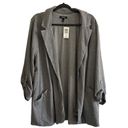 Torrid NTW  sz 4x Heather Grey Roll Sleeve Longline Jersey BLAZER with pockets Photo 0