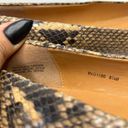 LAUREN RALPH LAUREN Snakeskin Leather Slip On Low Heel Pumps Tan Size 8.5 Photo 6