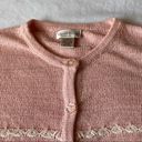 Northern Reflections Vintage  Granny Cardigan Striped Pink Floral Buttons Size XL Photo 11