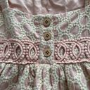 Juicy Couture Pale Pink Crochet Detailing A-line 100% Cotton Lined Mini Dress, size 0 Photo 6