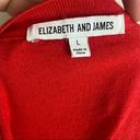 Elizabeth and James  • Solid Red V Neck Sweater Photo 5